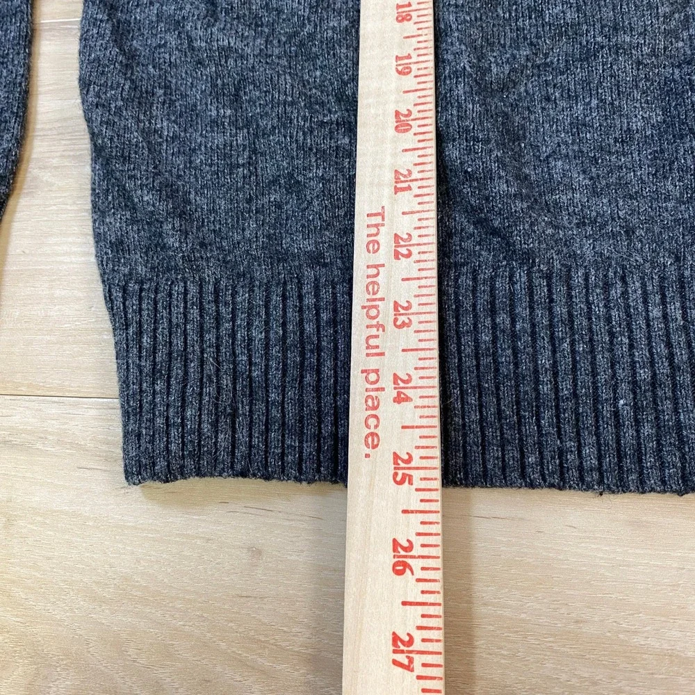 J.Crew Sweater Mens L Raglan Sleeve Crewneck Charcoal Gray Casual